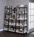 Wendral Natural & Black Bookshelf (5-Tier, 23"L) - U&U Home Budget Furniture (Carteret, NJ)