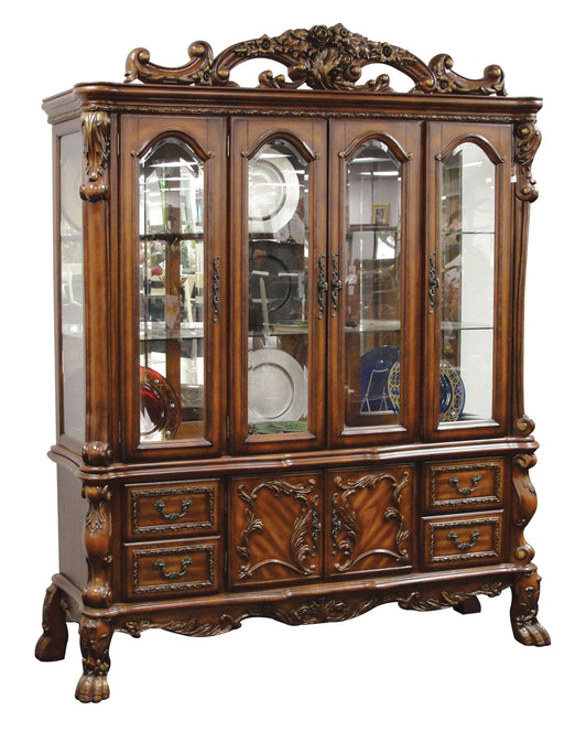 Dresden Cherry Oak Hutch & Buffet - U&U Home Budget Furniture (Carteret, NJ)