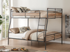 Brantley II Sandy Black & Dark Bronze Hand-Brushed Full XL/Queen Bunk Bed - U&U Home Budget Furniture (Carteret, NJ)
