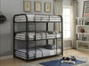 Cairo Sandy Black Bunk Bed (Triple Full) - U&U Home Budget Furniture (Carteret, NJ)