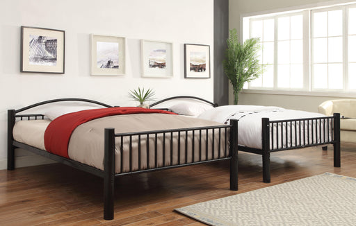 Cayelynn Black Bunk Bed (Full/Full) - U&U Home Budget Furniture (Carteret, NJ)