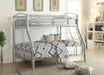 Cayelynn Silver Bunk Bed (Twin/Full) - U&U Home Budget Furniture (Carteret, NJ)