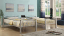 Cayelynn Silver Bunk Bed (Twin/Twin) - U&U Home Budget Furniture (Carteret, NJ)
