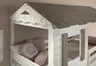 Darlene Rustic White Twin/Twin Bunk Bed - U&U Home Budget Furniture (Carteret, NJ)