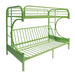 Eclipse Green Bunk Bed (Twin/Full/Futon) - U&U Home Budget Furniture (Carteret, NJ)