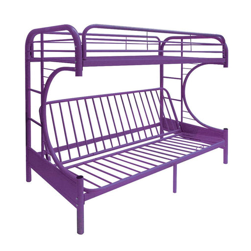Eclipse Purple Bunk Bed (Twin/Full/Futon) - U&U Home Budget Furniture (Carteret, NJ)