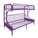 Eclipse Purple Bunk Bed (Twin/Full/Futon) - U&U Home Budget Furniture (Carteret, NJ)