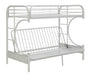 Eclipse White Bunk Bed (Twin XL/Queen/Futon) - U&U Home Budget Furniture (Carteret, NJ)