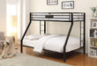 Limbra Sandy Black Bunk Bed (Twin XL/Queen) - U&U Home Budget Furniture (Carteret, NJ)