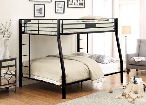 Limbra Sandy Black Full XL/Queen Bunk Bed - U&U Home Budget Furniture (Carteret, NJ)