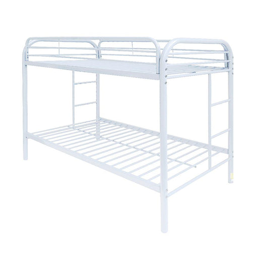 Thomas White Bunk Bed (Twin/Twin) - U&U Home Budget Furniture (Carteret, NJ)