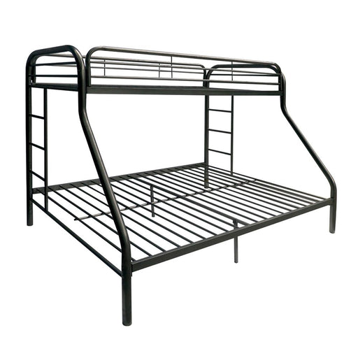 Tritan Black Bunk Bed (Twin XL/Queen) - U&U Home Budget Furniture (Carteret, NJ)