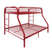 Tritan Red Bunk Bed (Twin/Full) - U&U Home Budget Furniture (Carteret, NJ)