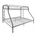 Tritan Silver Bunk Bed (Twin/Full) - U&U Home Budget Furniture (Carteret, NJ)