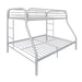 Tritan White Bunk Bed (Twin/Full) - U&U Home Budget Furniture (Carteret, NJ)