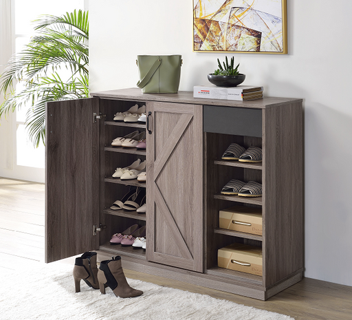 Toski Rustic Gray Oak Cabinet - U&U Home Budget Furniture (Carteret, NJ)