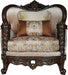 Acme Furniture Devayne Chair with 2 Pillows in Dark Walnut 50687 - U&U Home Budget Furniture (Carteret, NJ)