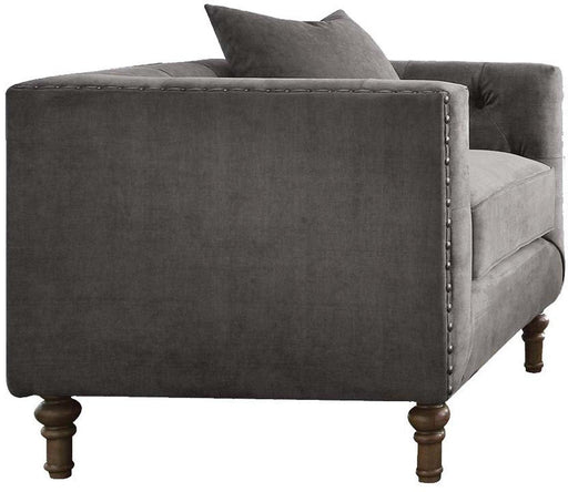 Acme Furniture Sidonia Arm Chair in Gray Velvet 53582 - U&U Home Budget Furniture (Carteret, NJ)