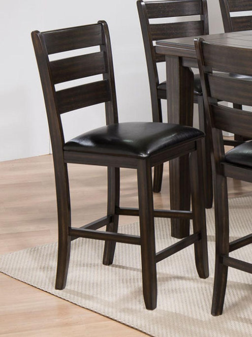 Acme Furniture Urbana Counter Height Chair in Black and Espresso (Set of 2) 74633 - U&U Home Budget Furniture (Carteret, NJ)