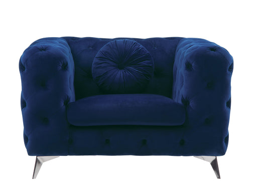 Atronia Blue Fabric Chair - U&U Home Budget Furniture (Carteret, NJ)