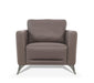 Malaga Taupe Leather Chair - U&U Home Budget Furniture (Carteret, NJ)