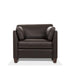 Matias Chocolate Leather Chair - U&U Home Budget Furniture (Carteret, NJ)