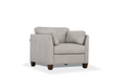 Matias Dusty White Leather Chair - U&U Home Budget Furniture (Carteret, NJ)