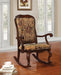 Sharan Fabric & Cherry Rocking Chair - U&U Home Budget Furniture (Carteret, NJ)