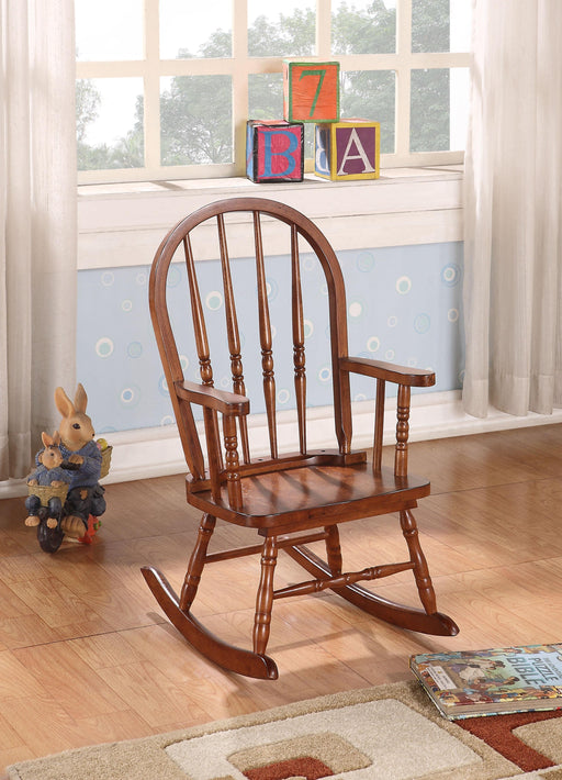 Kloris Tobacco Youth Rocking Chair - U&U Home Budget Furniture (Carteret, NJ)