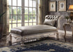 Dresden Vintage Bone White & PU Chaise w/1 Pillow - U&U Home Budget Furniture (Carteret, NJ)