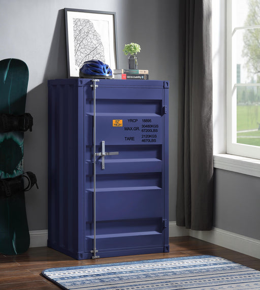 Cargo Blue Chest (Single Door) - U&U Home Budget Furniture (Carteret, NJ)