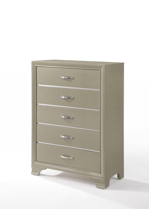 Carine Champagne Chest - U&U Home Budget Furniture (Carteret, NJ)