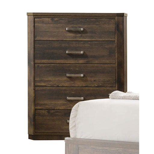 Elettra Rustic Walnut Chest - U&U Home Budget Furniture (Carteret, NJ)