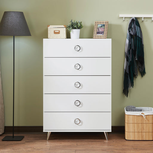 Elms White Chest - U&U Home Budget Furniture (Carteret, NJ)