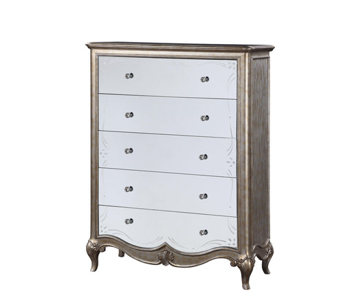 Esteban Antique Champagne Chest - U&U Home Budget Furniture (Carteret, NJ)