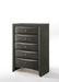 Ireland Gray Oak Chest - U&U Home Budget Furniture (Carteret, NJ)