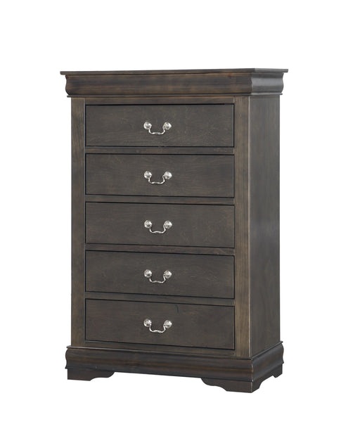 Louis Philippe Dark Gray Chest - U&U Home Budget Furniture (Carteret, NJ)