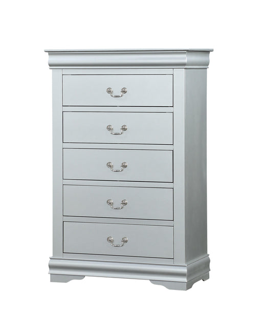 Louis Philippe Platinum Chest - U&U Home Budget Furniture (Carteret, NJ)