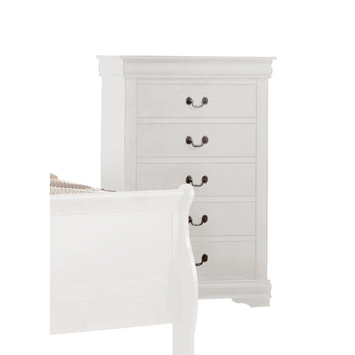 Louis Philippe White Chest - U&U Home Budget Furniture (Carteret, NJ)