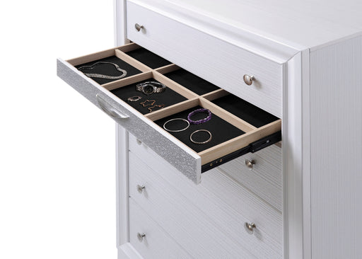 Naima White Chest - U&U Home Budget Furniture (Carteret, NJ)