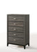 Valdemar Weathered Gray Chest - U&U Home Budget Furniture (Carteret, NJ)