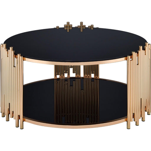 Acme Furniture Tanquin Coffee Table in Gold/Black 84490 - U&U Home Budget Furniture (Carteret, NJ)