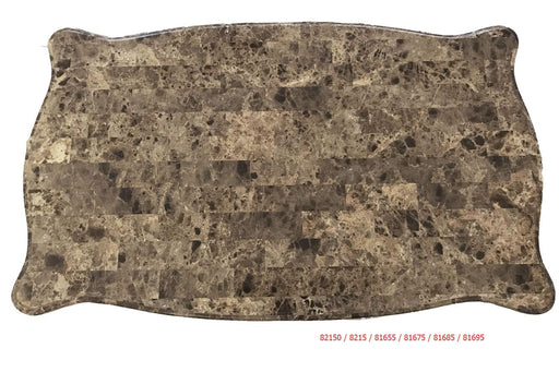 Devayne Marble & Dark Walnut Coffee Table - U&U Home Budget Furniture (Carteret, NJ)