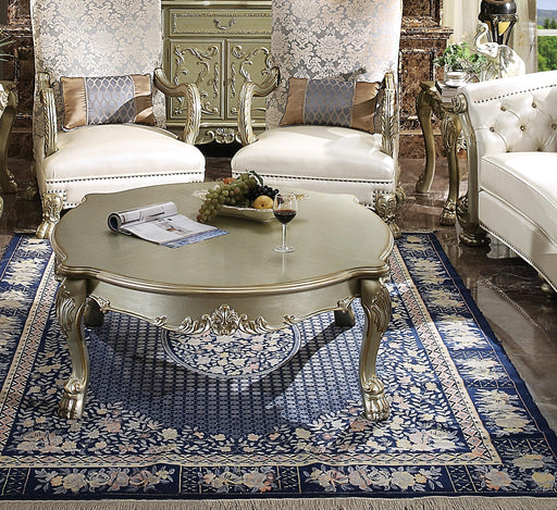 Dresden II Gold Patina & Bone Coffee Table - U&U Home Budget Furniture (Carteret, NJ)