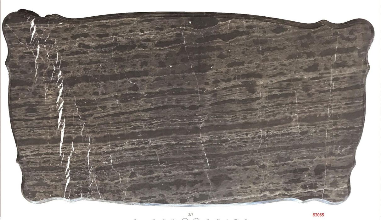 Eustoma Marble & Walnut Coffee Table - U&U Home Budget Furniture (Carteret, NJ)