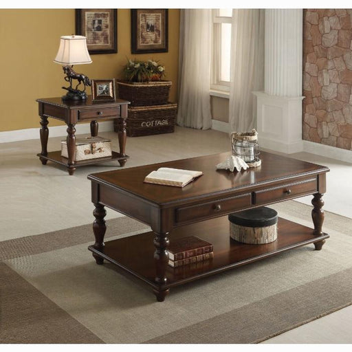 Farrel Walnut Coffee Table - U&U Home Budget Furniture (Carteret, NJ)