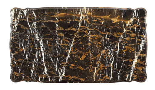 Forsythia Marble & Walnut Coffee Table - U&U Home Budget Furniture (Carteret, NJ)