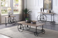 Francie Oak & Antique Gray Coffee Table - U&U Home Budget Furniture (Carteret, NJ)