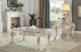 Gorsedd Marble & Antique White Coffee Table - U&U Home Budget Furniture (Carteret, NJ)