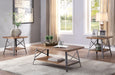 Ikram Weathered Oak & Sandy Black Coffee Table - U&U Home Budget Furniture (Carteret, NJ)